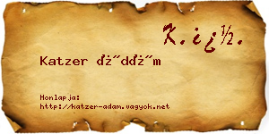 Katzer Ádám névjegykártya