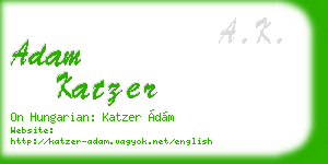 adam katzer business card